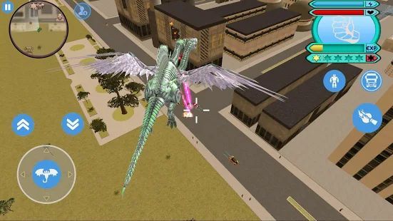 Скачать Flying Dragon Robot Transform Vice Town (Без Рекламы) версия 1.0 apk на Андроид