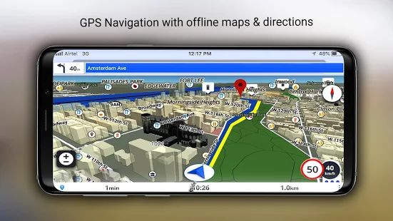 Скачать Бесплатные GPS Оффлайн Карты, Живая Навигация (Разблокированная) версия 1.86 apk на Андроид