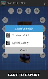Скачать Skin Editor 3D for Minecraft (Без Рекламы) версия 1.7 apk на Андроид
