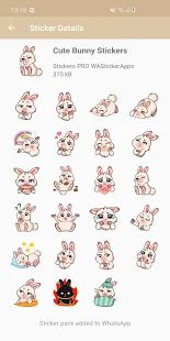 Скачать Новые забавные стикеры кролика WAStickerApps (Без кеша) версия 1.5.1 apk на Андроид