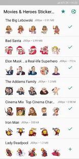Скачать Movie and Comics Stickers - WAStickerApps (Все открыто) версия 2.0 apk на Андроид