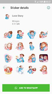 Скачать Love Story Stickers - WAStickerApps (Неограниченные функции) версия 1.0 apk на Андроид