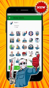 Скачать Ужасные наклейки - WAStickerApps (Полный доступ) версия 1.0 apk на Андроид