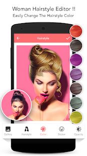 Скачать Woman hairstyle photoeditor (Без кеша) версия 1.15 apk на Андроид