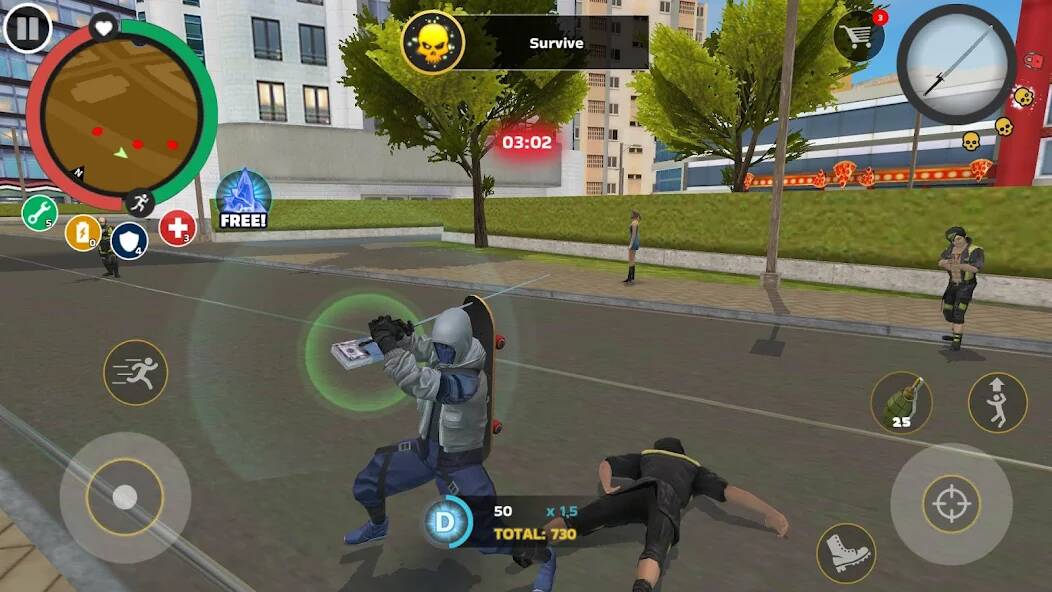 Скачать Rope Hero: Mafia City Wars (Взлом на деньги) версия 0.9.3 apk на Андроид