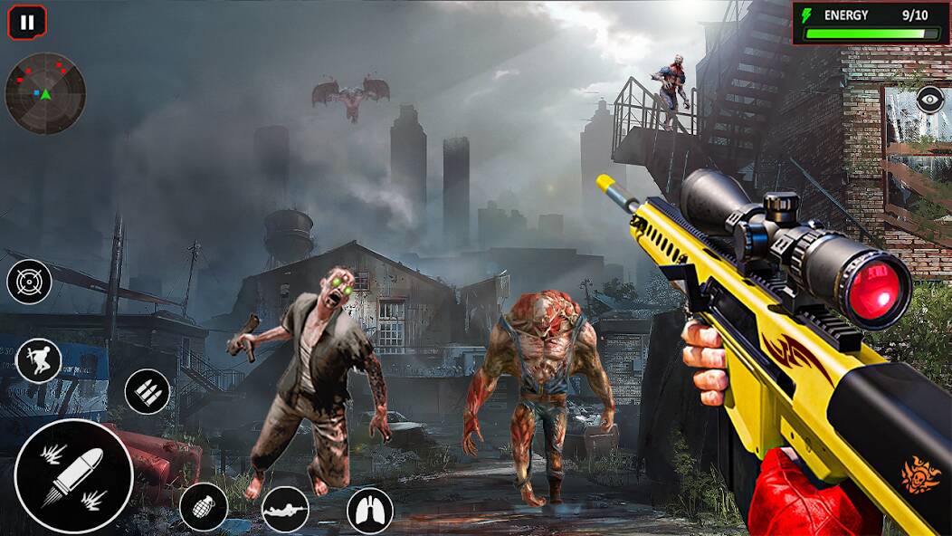 Скачать Zombies shooting offline Game (Взлом открыто все) версия 1.8.9 apk на Андроид