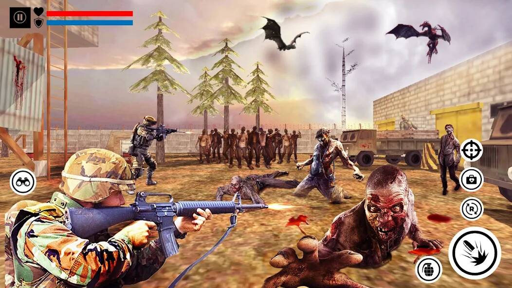 Скачать Zombies shooting offline Game (Взлом открыто все) версия 1.8.9 apk на Андроид