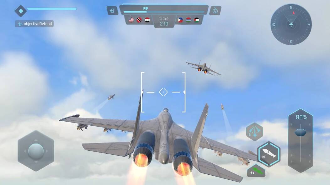 Скачать Sky Warriors: воздушные бои (Взлом на монеты) версия 1.9.7 apk на Андроид