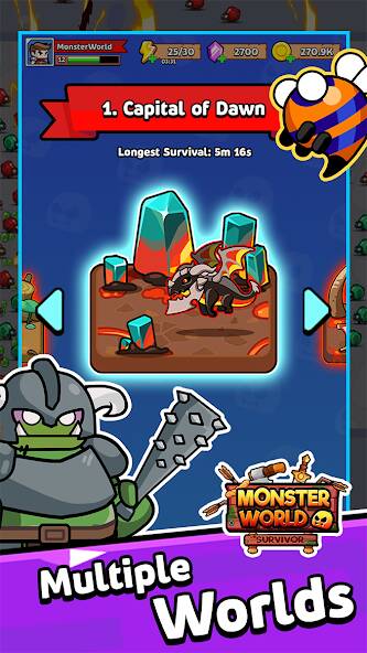 Скачать Monster World: Survival.io (Взлом на деньги) версия 0.6.2 apk на Андроид