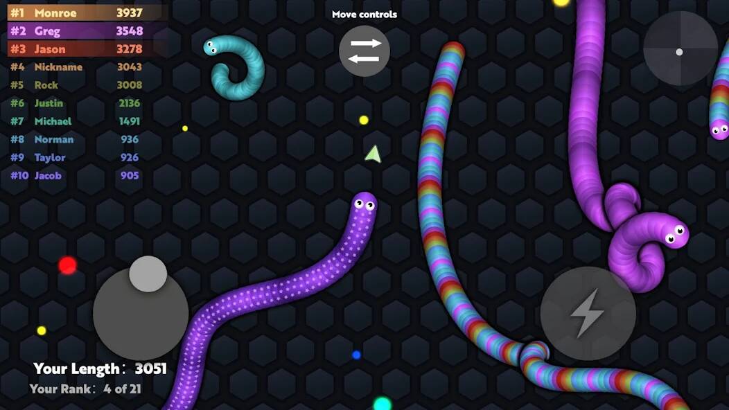 Скачать Slide.io - Голодная змейка (Взлом на монеты) версия 0.6.1 apk на Андроид