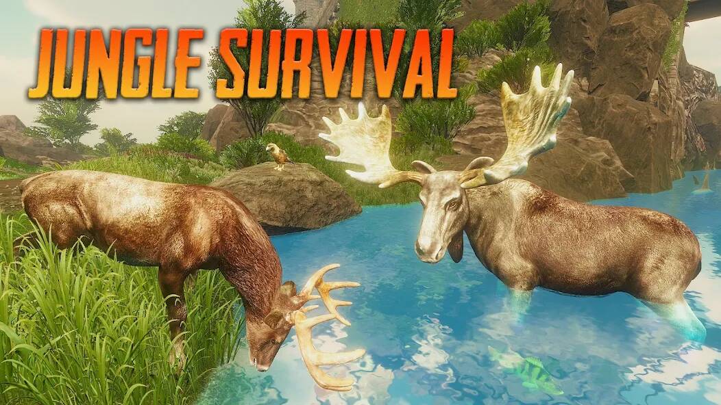 Скачать The Moose - Animal Simulator (Взлом открыто все) версия 0.2.7 apk на Андроид