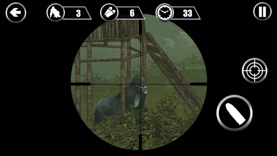 Скачать Gorilla Hunter: Охотничьи игры (Взлом открыто все) версия 2.7.4 apk на Андроид