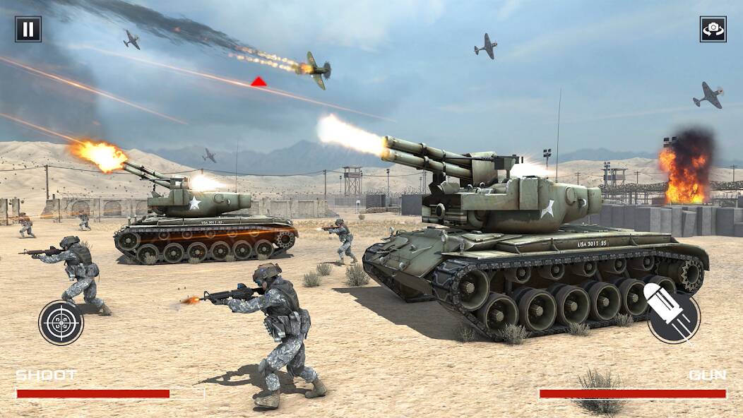 Скачать ПВО Игры стрелялки (Взлом на монеты) версия 1.1.9 apk на Андроид