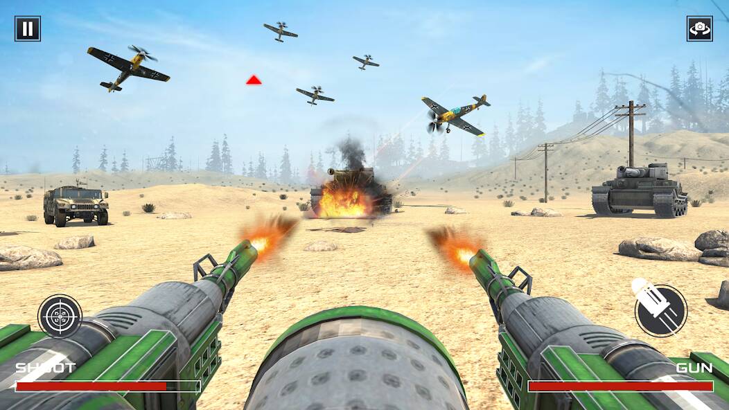 Скачать ПВО Игры стрелялки (Взлом на монеты) версия 1.1.9 apk на Андроид