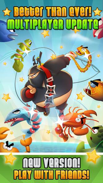 Скачать Ninja Fishing (Взлом открыто все) версия 0.5.8 apk на Андроид