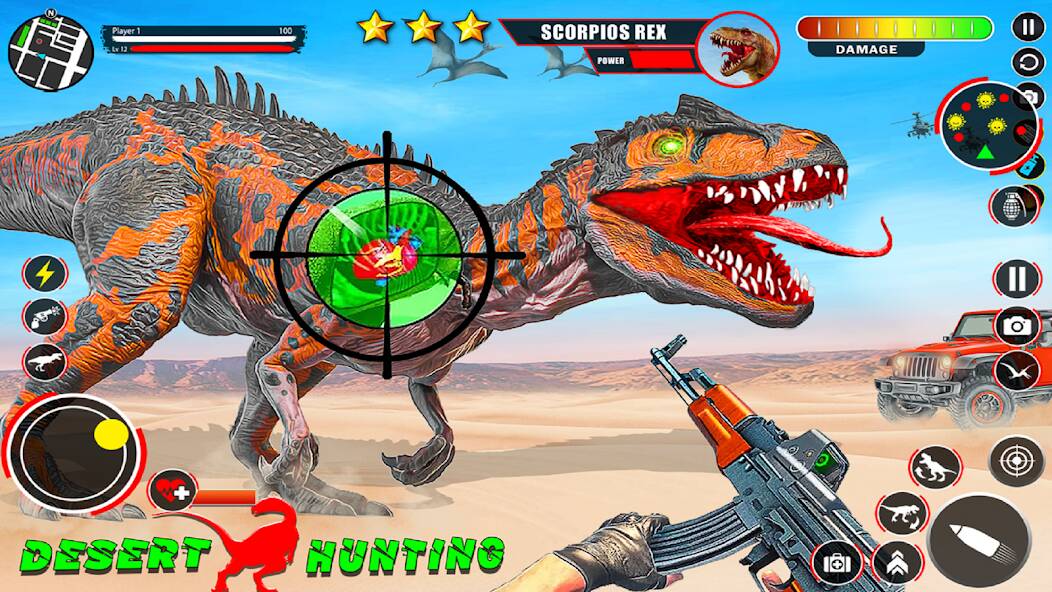 Скачать Wild Dinosaur Hunter Gun Games (Взлом на деньги) версия 0.5.3 apk на Андроид