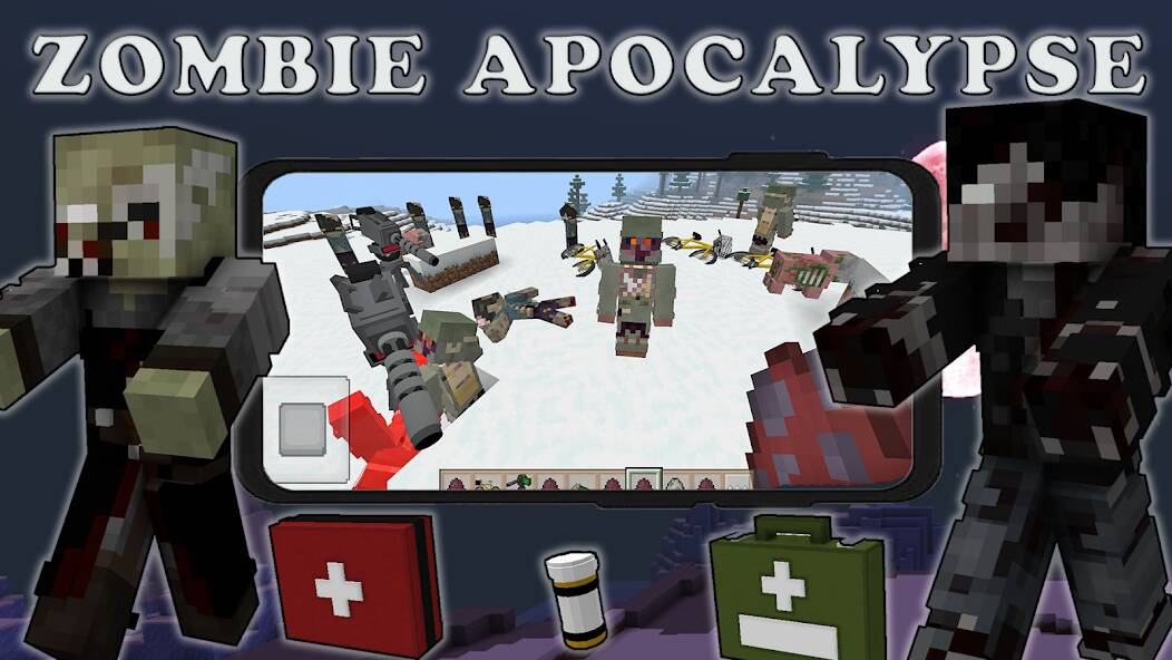 Скачать Zombie Apocalypse Craft Mod (Взлом на монеты) версия 0.3.8 apk на Андроид