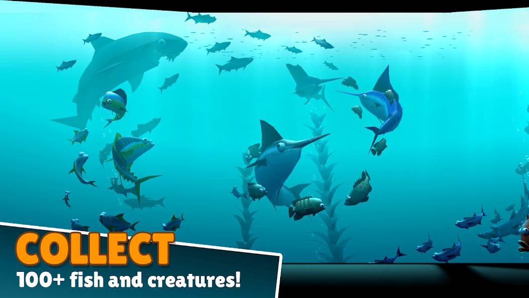 Скачать Creatures of the Deep: Fishing (Взлом открыто все) версия 2.9.5 apk на Андроид