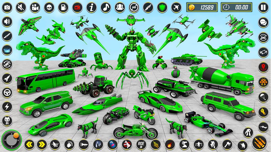 Скачать Dino Robot - Car Robot Games (Взлом на монеты) версия 1.5.8 apk на Андроид