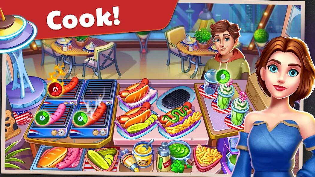 Скачать American Cooking Star Games (Взлом на деньги) версия 1.6.2 apk на Андроид