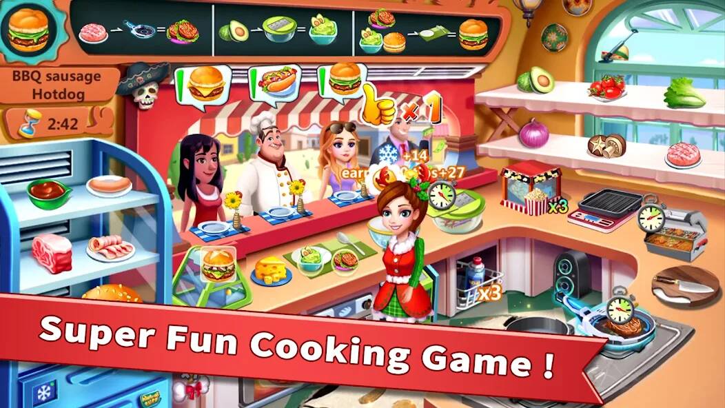 Скачать Rising Super Chef - Cook Fast (Взлом на деньги) версия 1.4.7 apk на Андроид