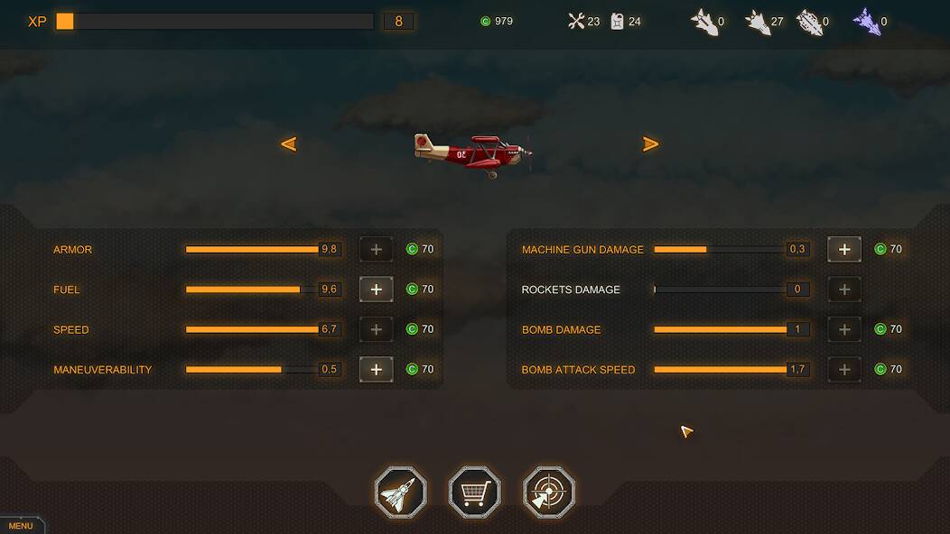 Скачать Aircraft Evolution (Взлом открыто все) версия 2.1.6 apk на Андроид