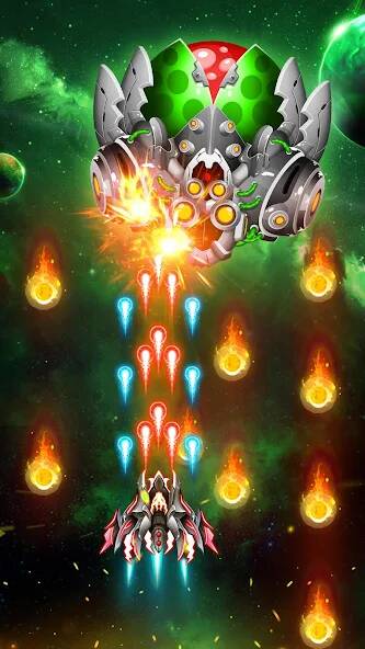 Скачать Space Shooter: Galaxy Attack (Взлом открыто все) версия 1.7.3 apk на Андроид