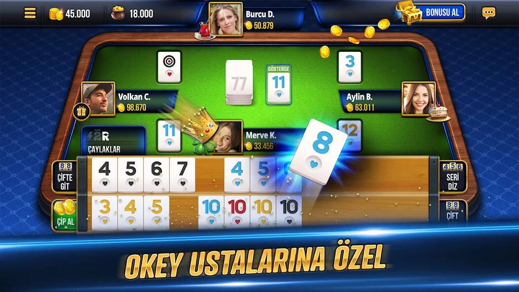 Скачать Tekel Okey - Online Çanak Okey (Взлом открыто все) версия 2.2.5 apk на Андроид