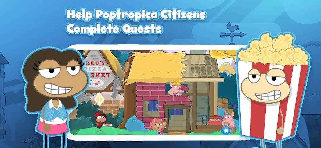 Скачать Poptropica: Fun Kids Adventure (Взлом на монеты) версия 2.2.6 apk на Андроид