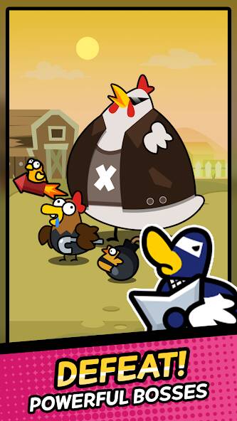 Скачать Duck vs Chicken : Idle Defense (Взлом открыто все) версия 0.6.6 apk на Андроид