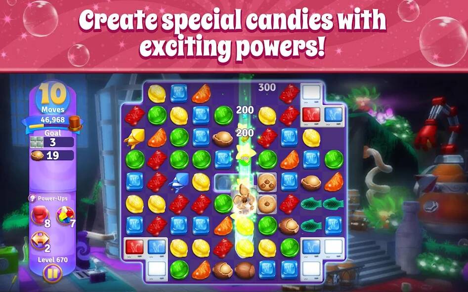 Скачать Wonka's World of Candy Match 3 (Взлом открыто все) версия 1.6.8 apk на Андроид