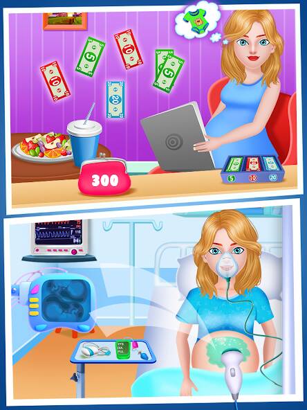 Скачать Mom & newborn Babysitter Game (Взлом на монеты) версия 1.4.1 apk на Андроид