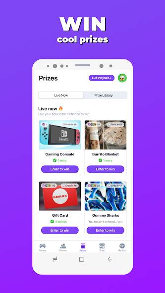 Скачать Playbite - Play & Win Prizes (Взлом открыто все) версия 0.7.5 apk на Андроид