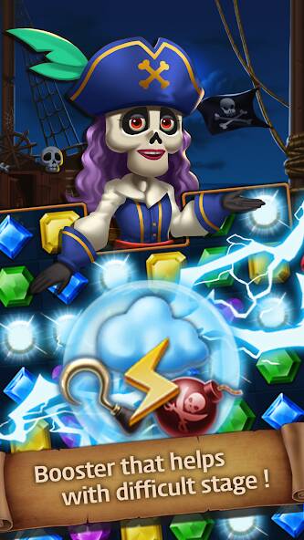 Скачать Jewels Ghost Ship: jewel games (Взлом на монеты) версия 2.7.7 apk на Андроид