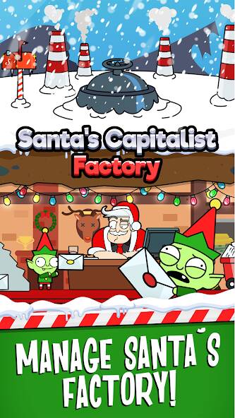 Скачать Santa’s Capitalist Factory (Взлом на монеты) версия 2.7.7 apk на Андроид