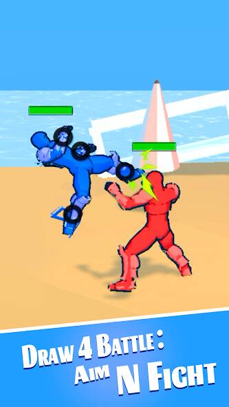 Скачать Draw 4 Battle: Aim N Fight (Взлом открыто все) версия 1.4.3 apk на Андроид