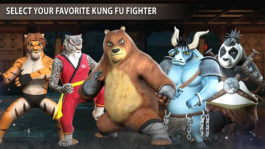 Скачать Kung Fu Animal: Fighting Games (Взлом на монеты) версия 0.8.5 apk на Андроид