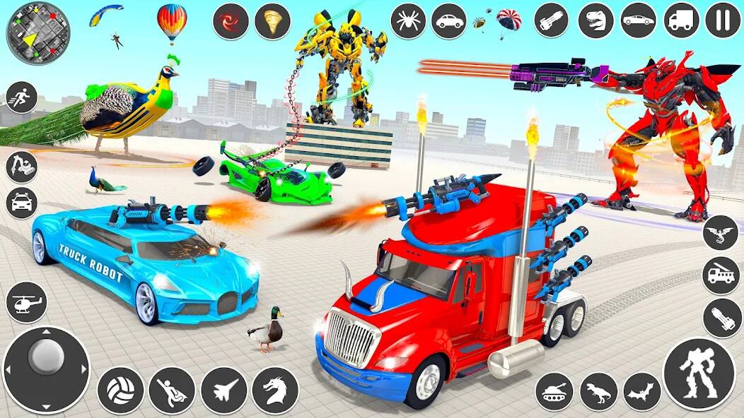 Скачать игры робот грузовик грузовик (Взлом открыто все) версия 1.2.7 apk на Андроид