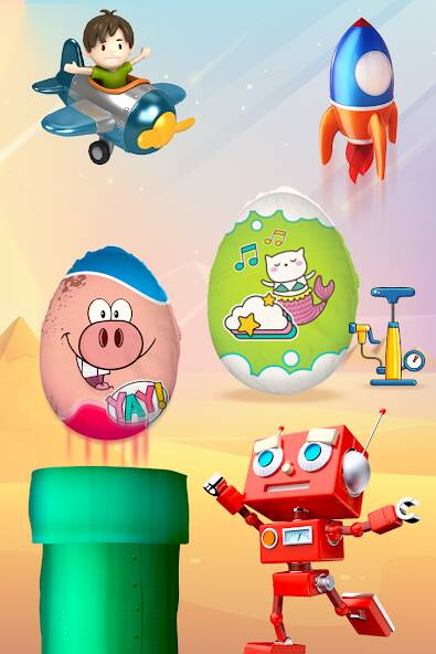 Скачать Яйца-сюрпризы - детские игры (Взлом на монеты) версия 1.2.9 apk на Андроид