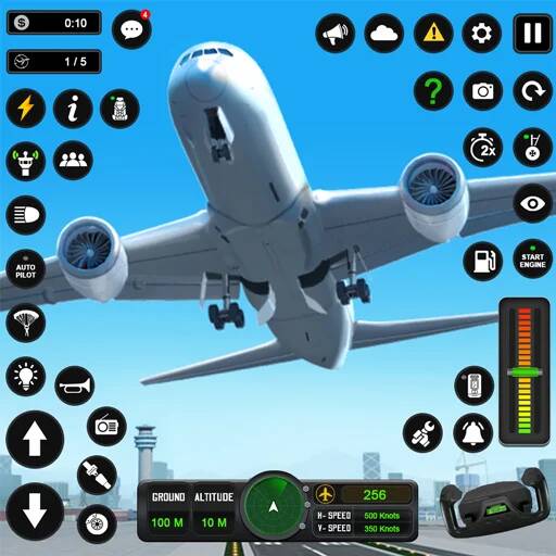 Скачать пилот симулятор: самолет игра (Взлом на деньги) версия 1.7.2 apk на Андроид