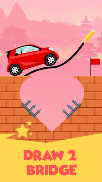 Скачать Draw 2 Bridge: Draw Save Car (Взлом на деньги) версия 2.2.1 apk на Андроид