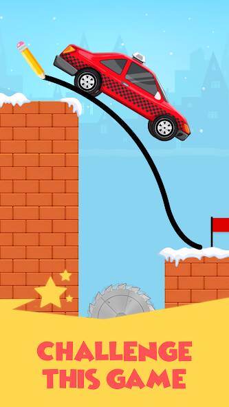 Скачать Draw 2 Bridge: Draw Save Car (Взлом на деньги) версия 2.2.1 apk на Андроид