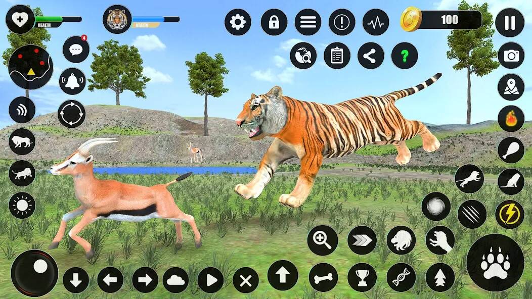 Скачать Tiger Simulator Animal Games (Взлом на деньги) версия 2.9.2 apk на Андроид