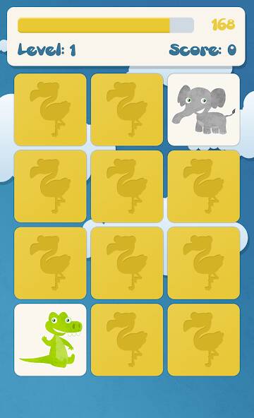 Скачать Животные память игры для детей (Взлом на деньги) версия 1.3.4 apk на Андроид