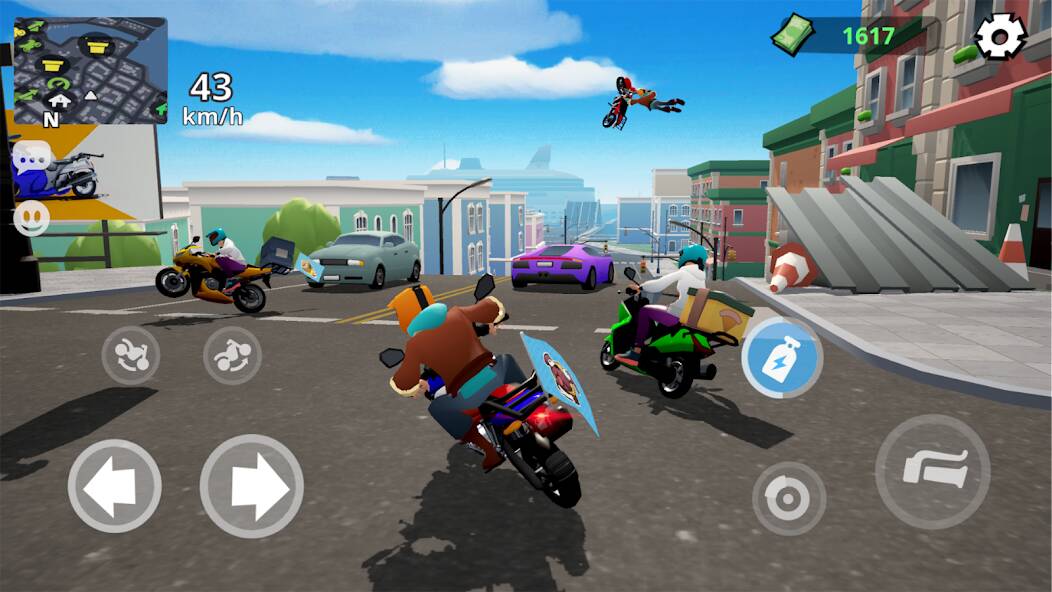 Скачать Moto City: мотогонки курьеров (Взлом на монеты) версия 1.7.7 apk на Андроид