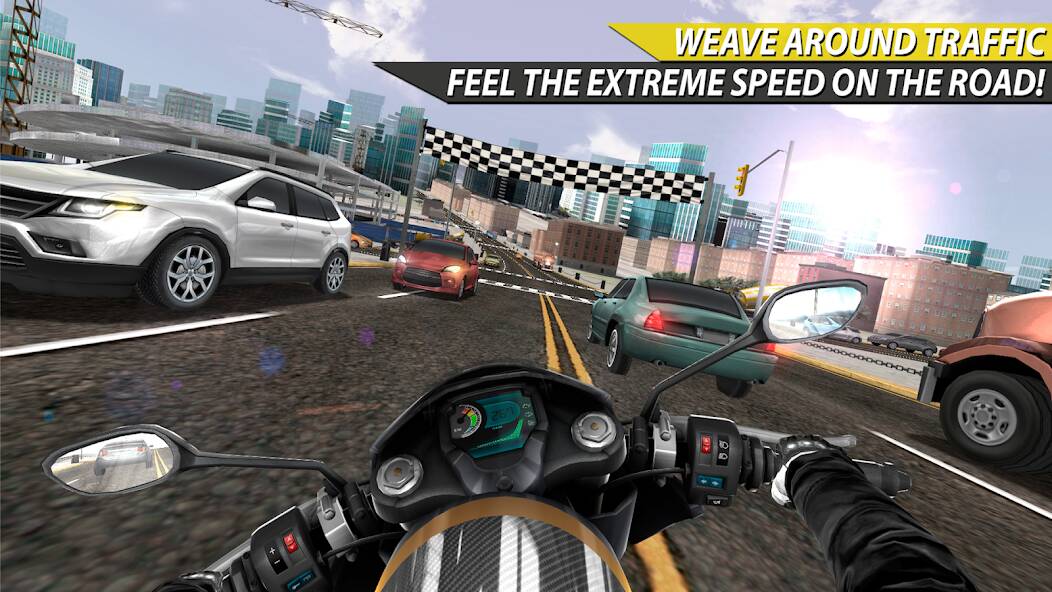 Скачать Moto Rider In Traffic (Взлом открыто все) версия 0.7.9 apk на Андроид