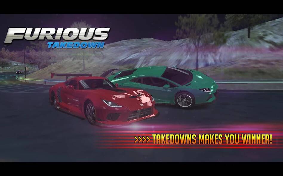 Скачать Furious: Takedown Racing (Взлом на монеты) версия 2.6.7 apk на Андроид