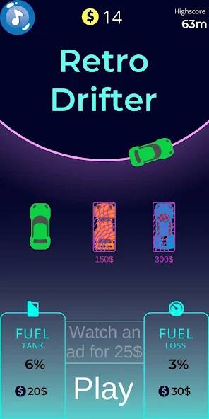 Скачать Retro Car Drifter - 2D (Взлом открыто все) версия 1.3.2 apk на Андроид