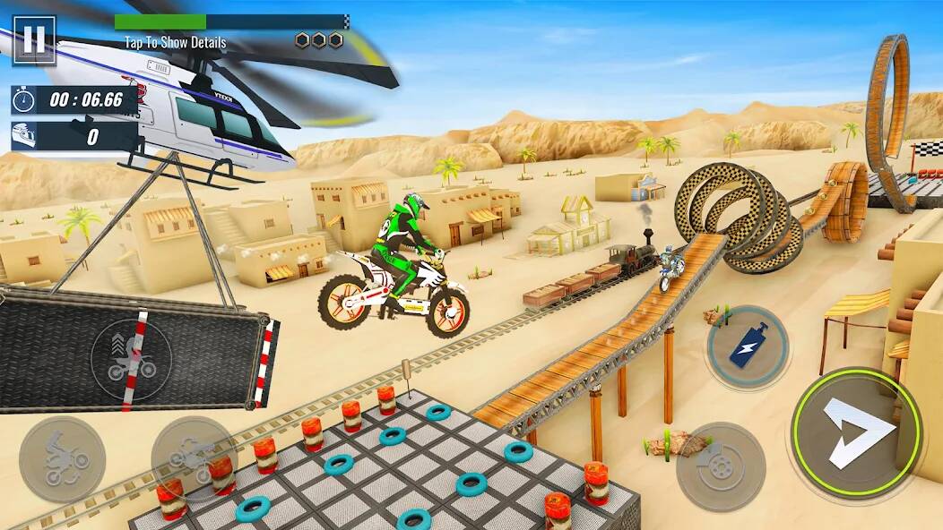Скачать гонки на мотоциклах bike трюки (Взлом на деньги) версия 1.5.5 apk на Андроид