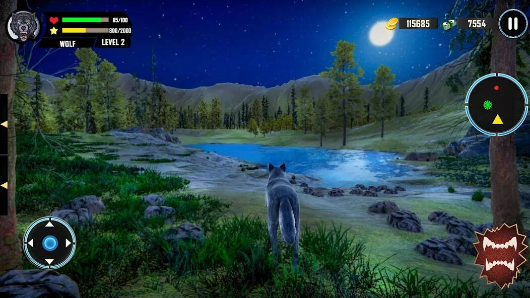 Скачать Игра волк: симулятор животных (Взлом на деньги) версия 1.1.6 apk на Андроид